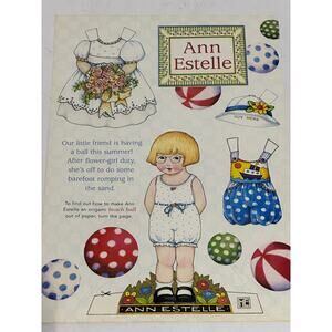 Vintage Mary Engelbreit Ann Estelle Paper Doll Flower-girl 8x11" ~260401-WH 1059
